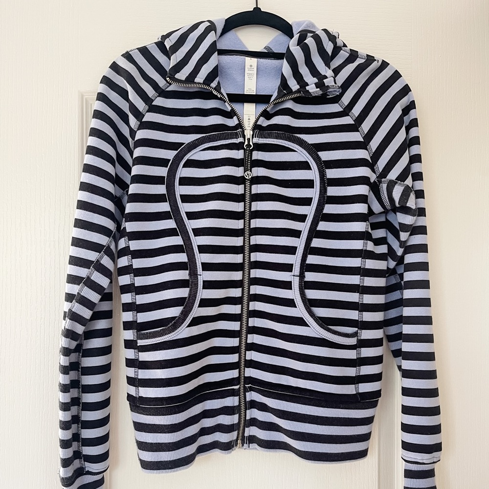 Lululemon striped zip hoodie, size 6